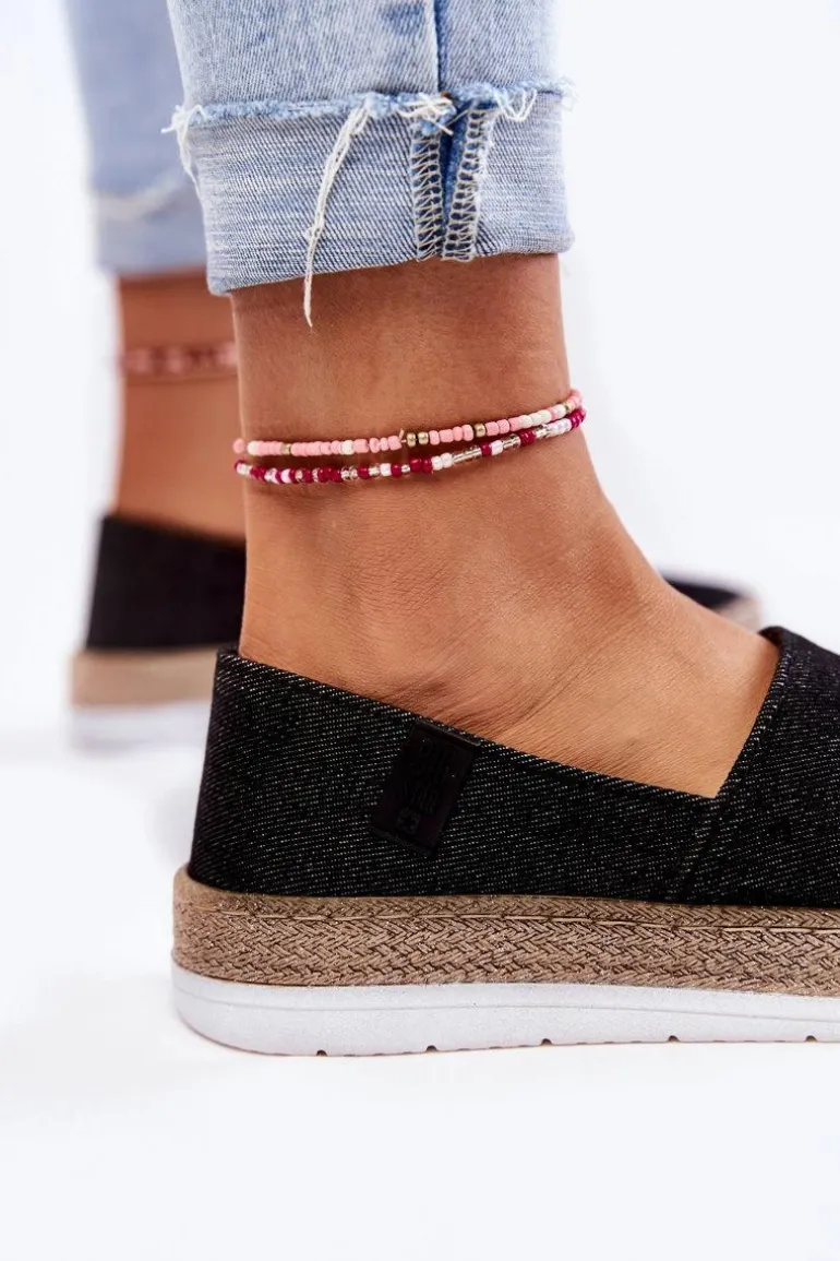 Damskie Tenisówki Slip On Big Star KK276008 Czarne