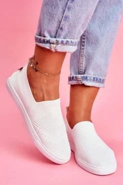 Damskie Tenisówki Slip-on Białe Big Star FF274A608