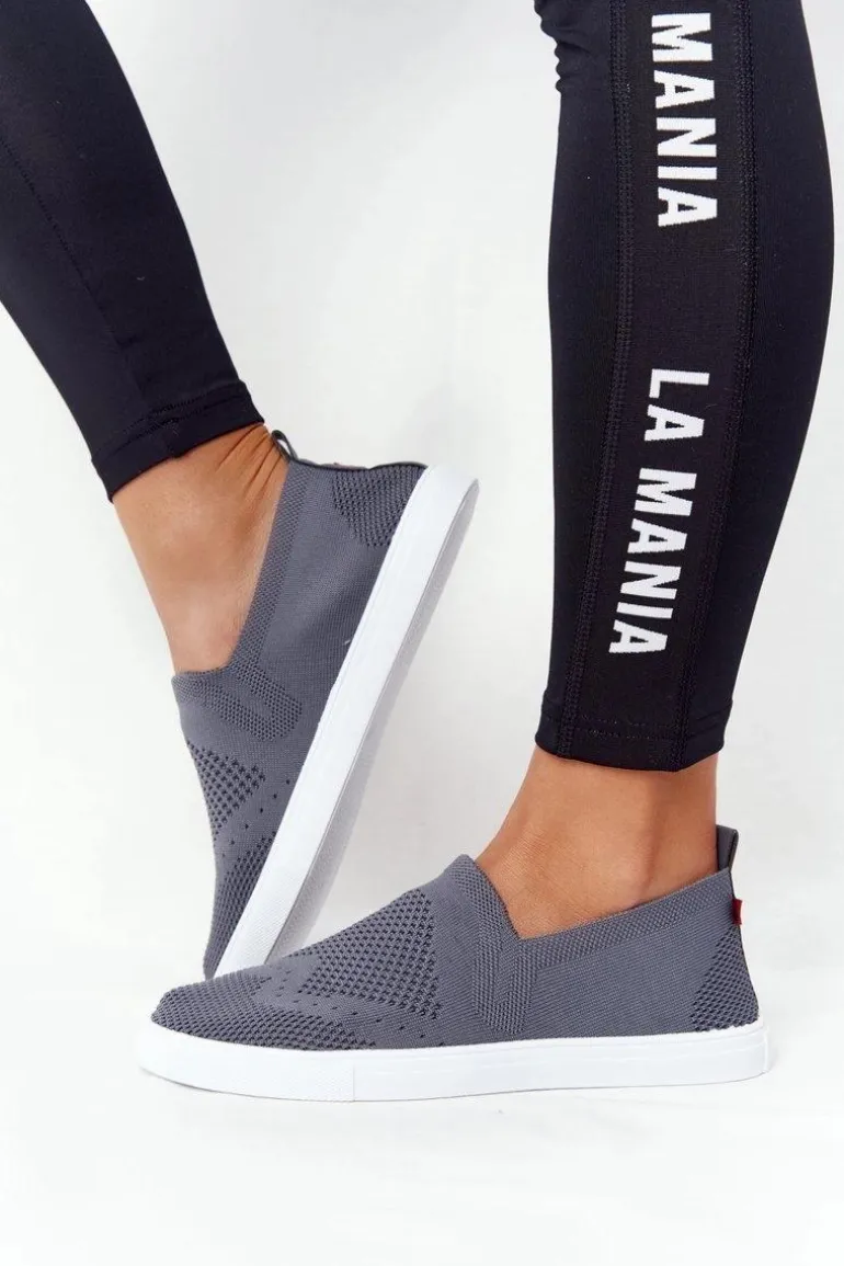 Damskie Tenisówki Slip-on Big Star FF274A607 Szare
