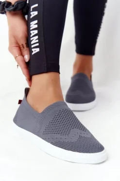 Damskie Tenisówki Slip-on Big Star FF274A607 Szare