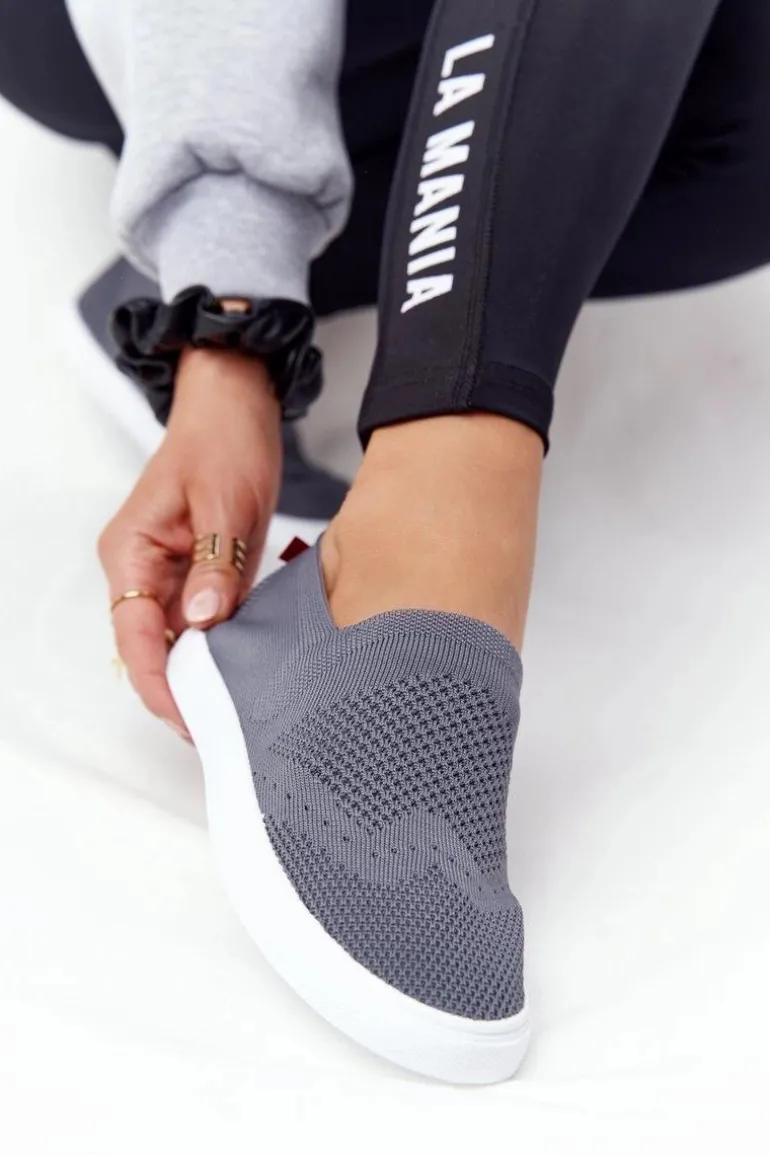 Damskie Tenisówki Slip-on Big Star FF274A607 Szare