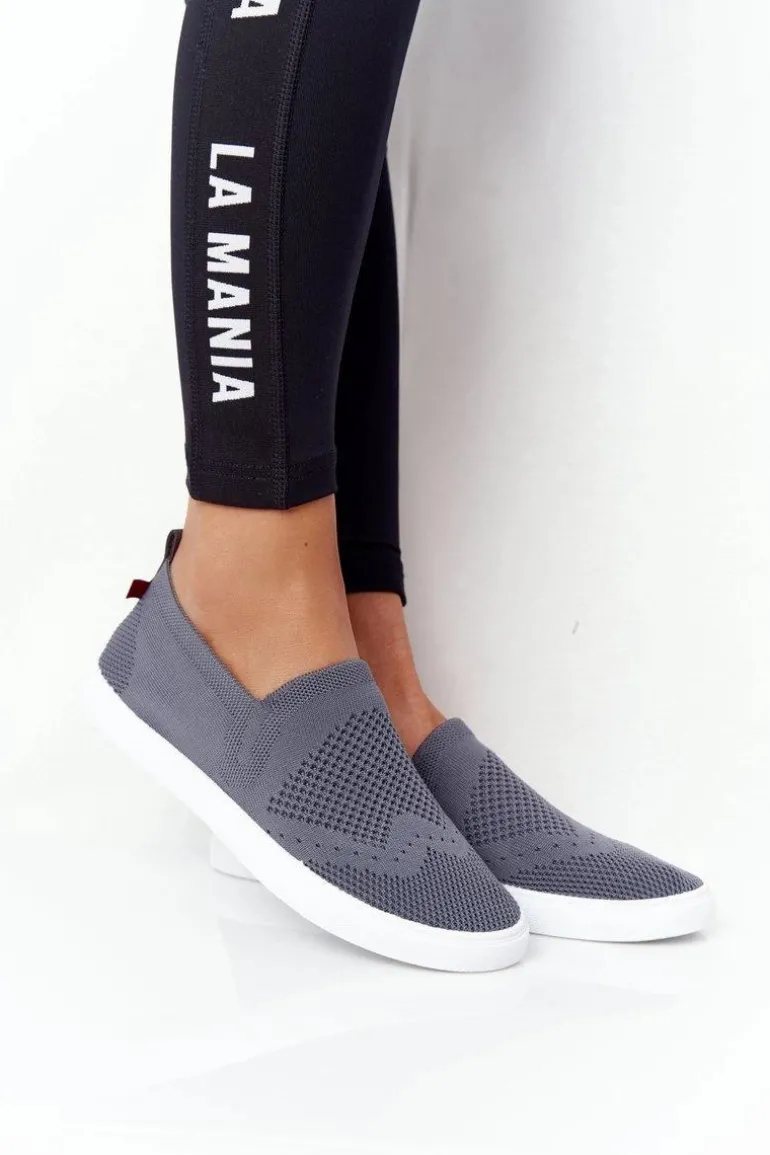 Damskie Tenisówki Slip-on Big Star FF274A607 Szare