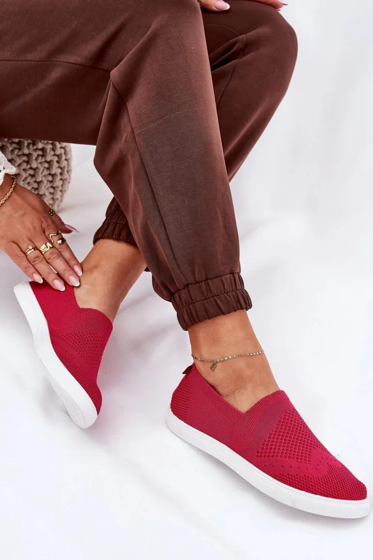 Damskie Tenisówki Slip-on Big Star FF274A605 Fuksja