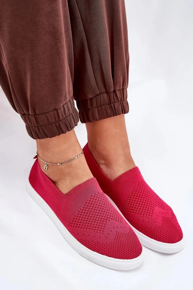 Damskie Tenisówki Slip-on Big Star FF274A605 Fuksja