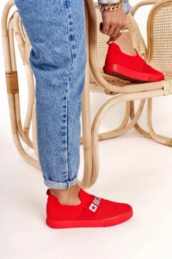 Damskie Tenisówki Slip-on Big Star FF274220 Czerwone