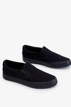 Damskie Tenisówki Slip-On Big Star LL274392 Czarne