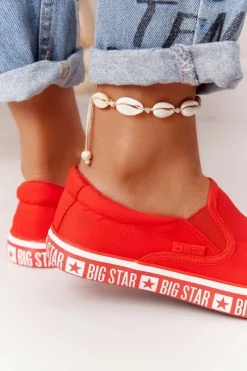 Damskie Tenisówki Slip-on Big Star HH274010 Czerwone