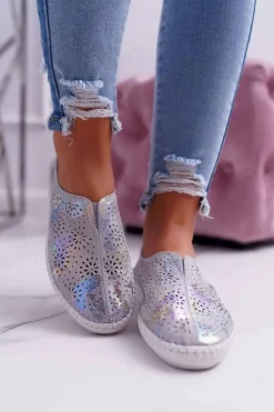 Damskie Tenisówki Szare Comfort Munda