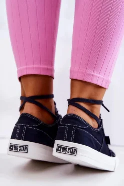 Damskie Tenisówki Trampki BIG STAR JJ274099 Granatowe