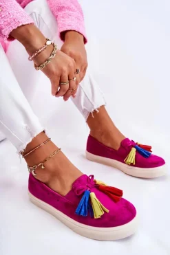 Damskie Tenisówki Trampki Slip-On Fuksja Venira