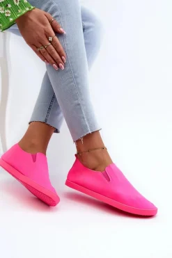 Damskie Tenisówki Trampki Slip-On Fuksja Lovinia
