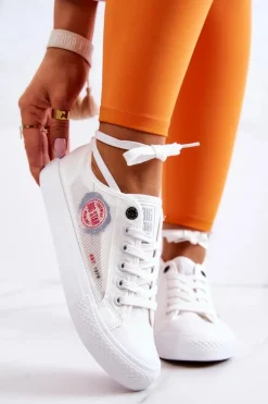 Damskie Tenisówki Trampki BIG STAR JJ274A253 Białe