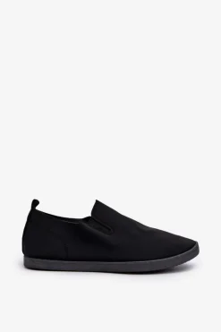 Damskie Tenisówki Trampki Slip-On Czarne Lovinia