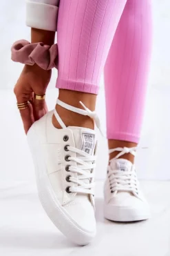 Damskie Tenisówki Trampki BIG STAR JJ274095 Białe