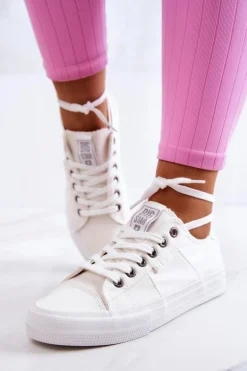 Damskie Tenisówki Trampki BIG STAR JJ274095 Białe