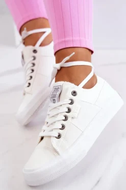 Damskie Tenisówki Trampki BIG STAR JJ274095 Białe