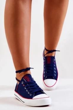 Damskie Trampki BIG STAR JJ274121 Granatowe