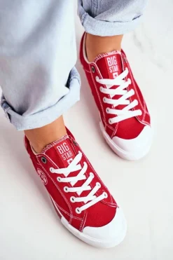 Damskie Trampki Big Star Czerwone FF274226
