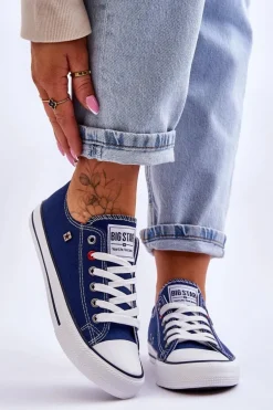 Damskie Trampki Big Star T274021 Granatowe