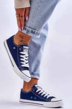 Damskie Trampki Big Star T274021 Granatowe