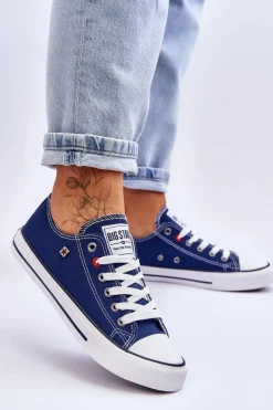 Damskie Trampki Big Star T274021 Granatowe