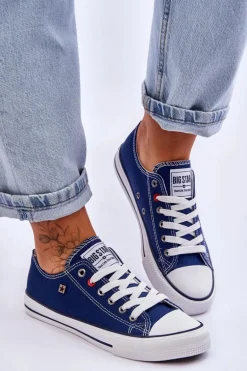 Damskie Trampki Big Star T274021 Granatowe