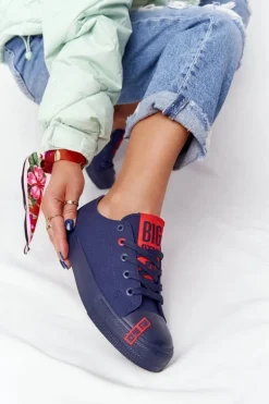 Damskie Trampki BIG STAR HH274676 Granatowe