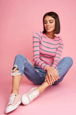 Damskie Trampki Big Star Różowe FF274080