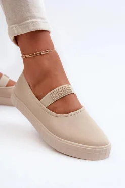 Damskie Trampki Big Star NN274602 Beżowe