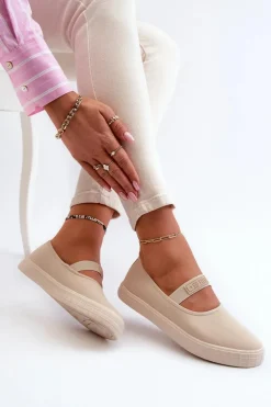 Damskie Trampki Big Star NN274602 Beżowe