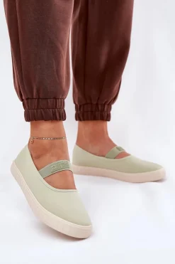 Damskie Trampki Big Star NN274604 Jasnozielone