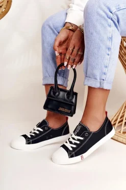 Damskie Trampki Big Star FF274085 Czarno-Czerwone