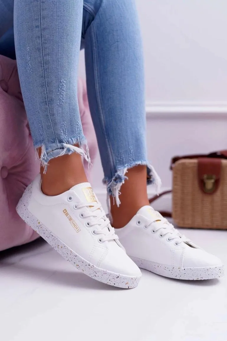 Damskie Trampki Big Star Czerwona Gwiazda Białe AA274A007