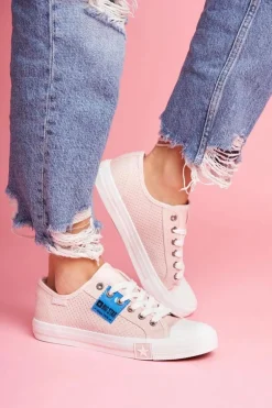 Damskie Trampki Big Star Ażurowe Różowe FF274033