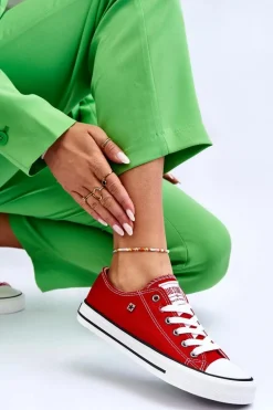 Damskie Trampki Big Star T274020 Czerwone