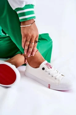 Damskie Trampki Big Star FF274087 Biało-Czerwone