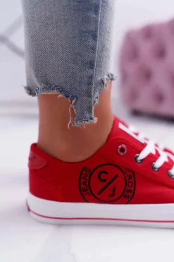 Damskie Trampki Cross Jeans Czerwone DD2R4072