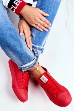 Damskie Trampki Cross Jeans Czerwone DD2R4032