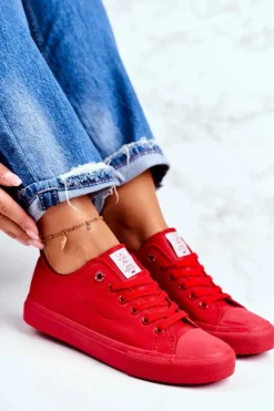 Damskie Trampki Cross Jeans Czerwone DD2R4032