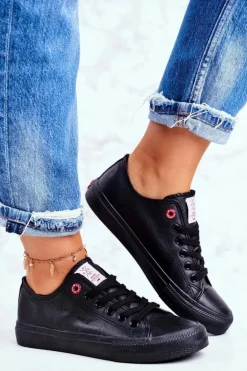 Damskie Trampki Cross Jeans Czarne DD2R4029