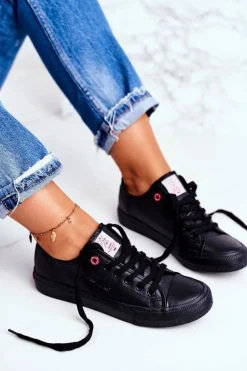 Damskie Trampki Cross Jeans Czarne DD2R4029