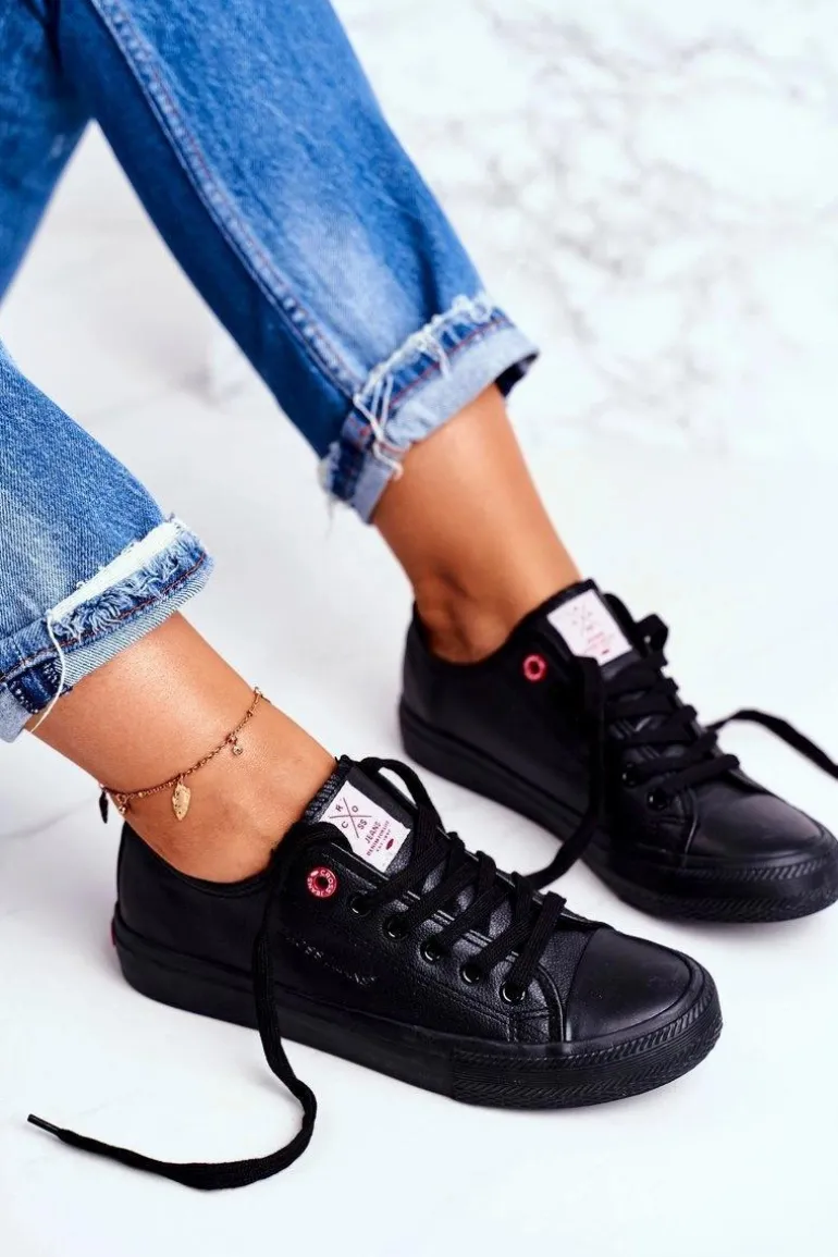 Damskie Trampki Cross Jeans Czarne DD2R4029