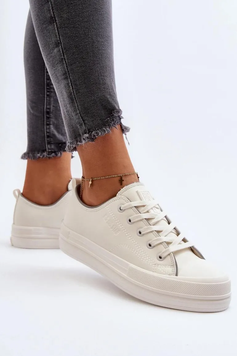 Damskie Trampki Eko Skórzane Big Star NN274847 Białe