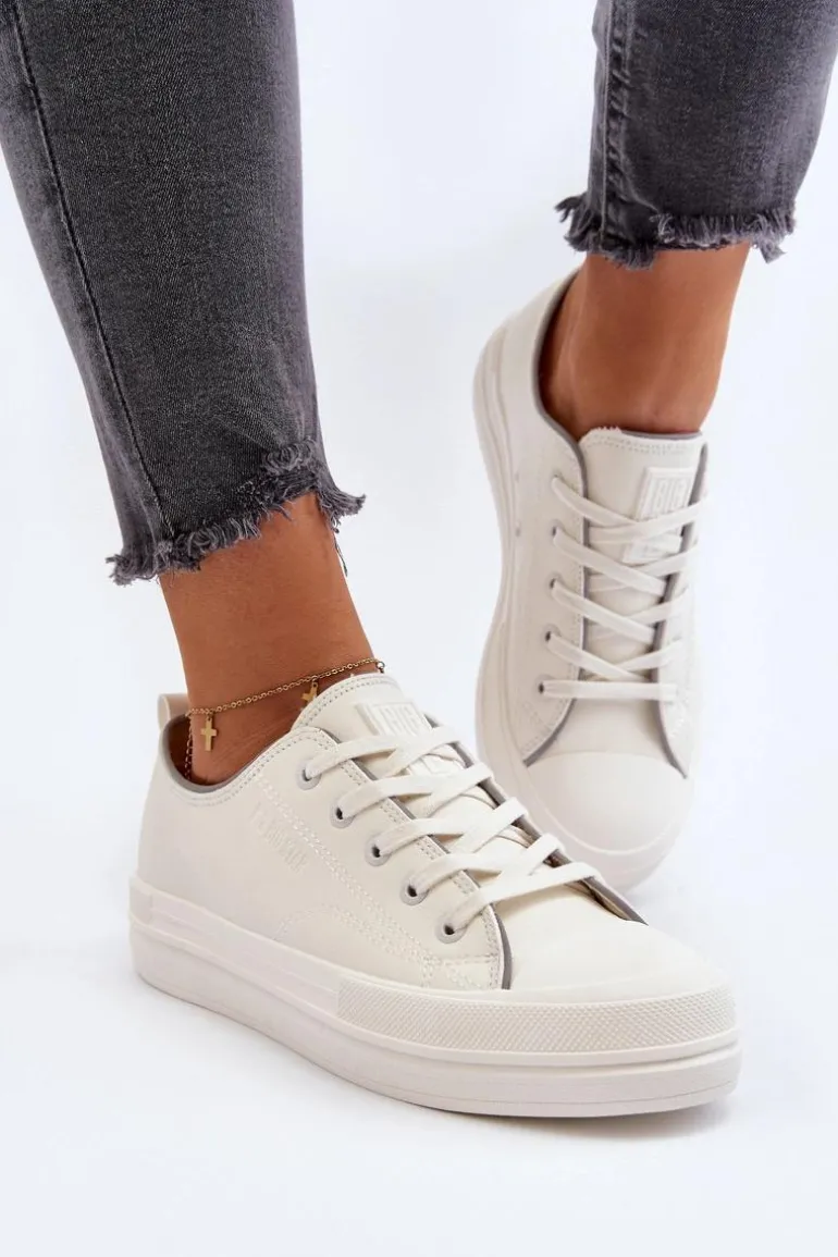 Damskie Trampki Eko Skórzane Big Star NN274847 Białe