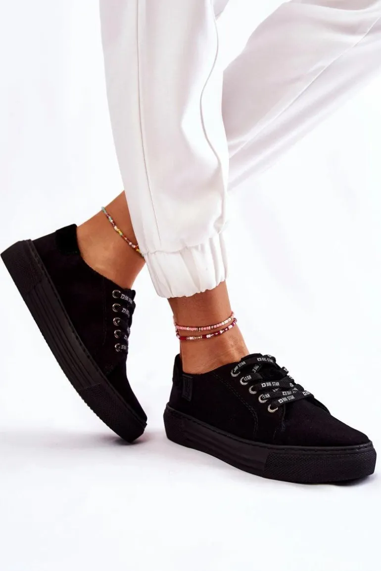 Damskie Trampki Memory Foam System Big Star KK276001 Czarne