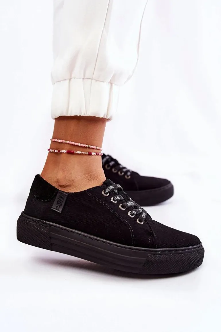 Damskie Trampki Memory Foam System Big Star KK276001 Czarne