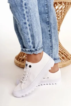 Damskie Trampki Na Dużej Podeszwie BIG STAR FF274245 Białe