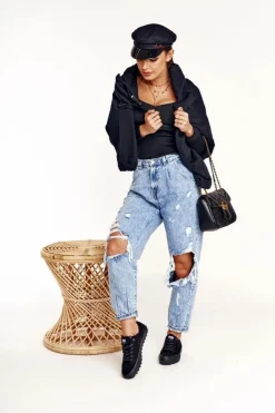 Damskie Trampki Na Dużej Podeszwie BIG STAR FF274248 Czarne