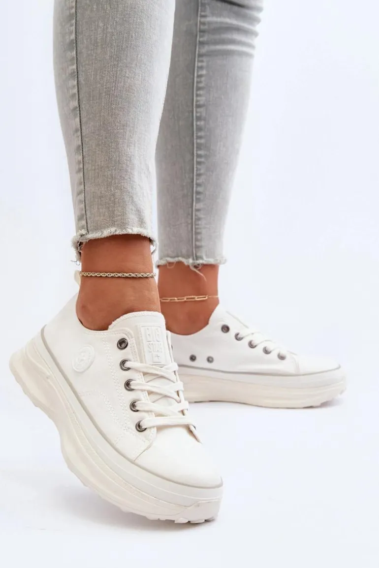 Damskie Trampki Na Masywnej Podeszwie Big Star NN274126 Białe