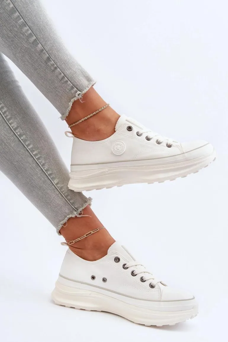 Damskie Trampki Na Masywnej Podeszwie Big Star NN274126 Białe